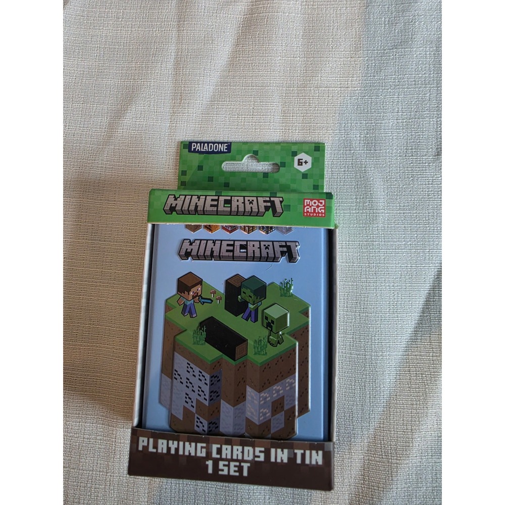 Minecraft Playing Cards in Collector Tin Paladone Mojang Steve Creeper Zombie